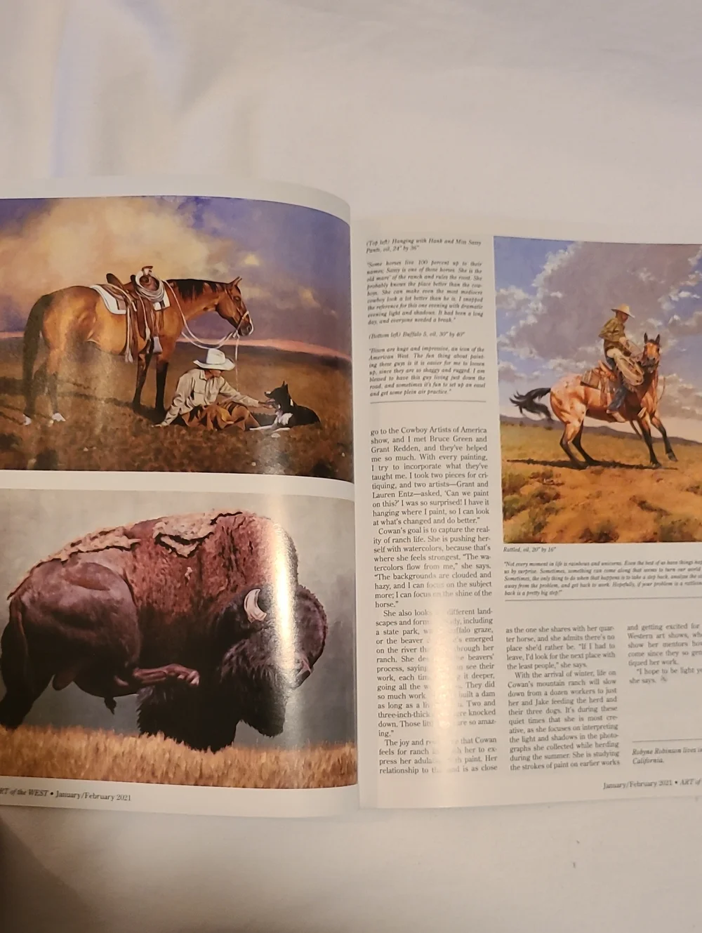Art Of The West 3 Issues, Beautiful Art & Stories Magazine Sept Nv 2020 Jan 2021